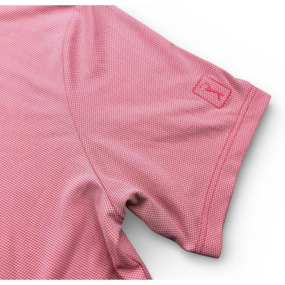 PGA TOUR Pink Geometric Print Golf Polo Shirt Men's XL Performance - Picture 6 of 7